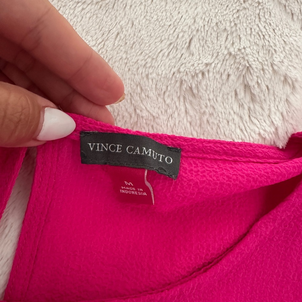 Vince Camuto Fuchsia Textured Blouse - Picture 3 of 5